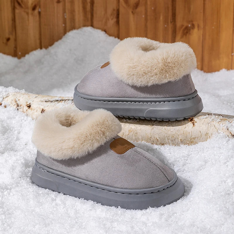 Winter Women's Indoor Slippers Warm Thick Sole Soft Sole Comfortable Outdoor Non Slip Snow Boots Fashion Bedroom Home Shoes