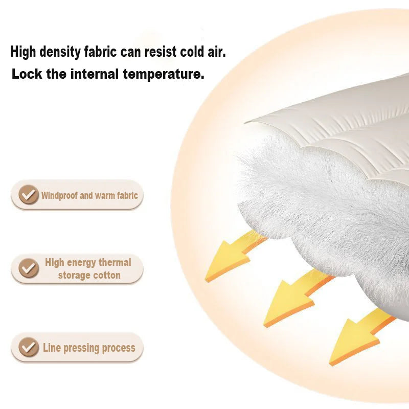 Winter Casual Men's Slippers Indoor Waterproof Home Shoes Fur Flat Warm Fashion Couples Bedroom Houseshoes Large size 48/49