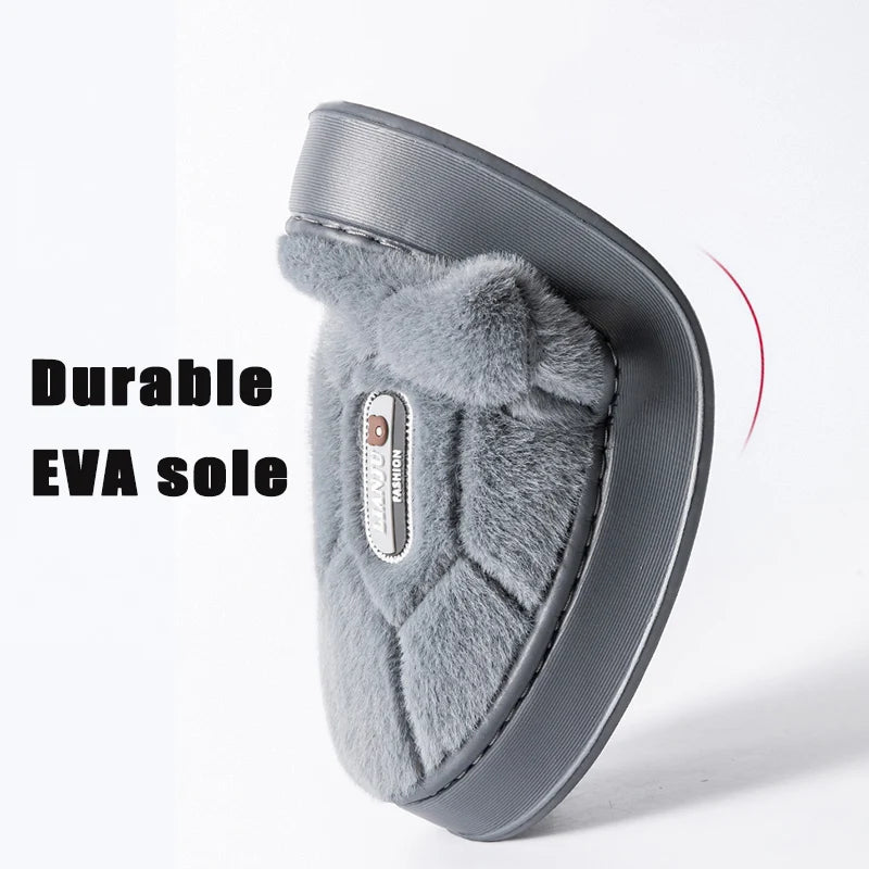 Trend Winter Couple Indoor Non-slip For Men Women Flip Flops Warm Slippers Home Slides Casual bedroom Soft Shoes Big Size 50 51