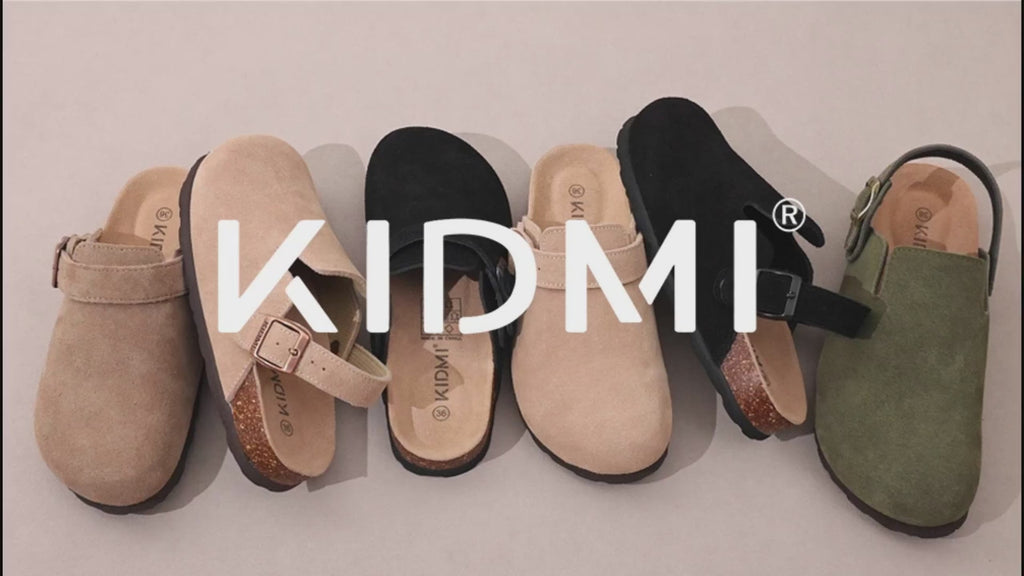 Pallene Fashion Women's Clogs With Adjustable Strap Cork Footbed Leather Mules Slippers Unisex Outdoor Comfortable Potato Shoes